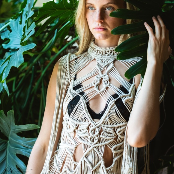 Handmade Macramé Rope Dress - Picture 9 of 9